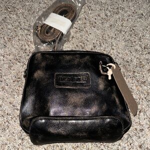 BED|STU Black Leather Compact Crossbody Bag
